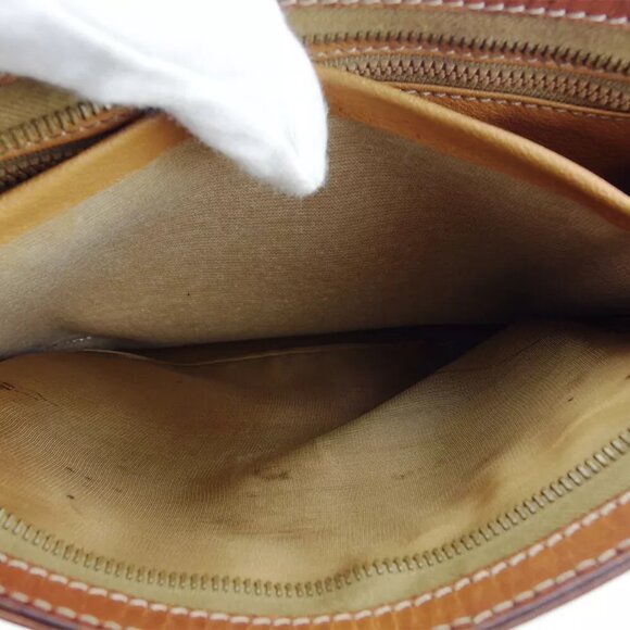 CELINE clutch bag macadam beige PVC ?~ leather Authentic - Picture 6 of 9